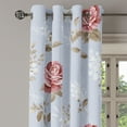 thumbnail image 3 of Ambesonne Garden Vibes Grommet Curtain, Rose Romantic Spring, 50"x63", Pale Sky Blue Pale Maroon, 3 of 5