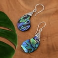 thumbnail image 3 of Abalone Shell Dangle Earrings for Women Sterling Silver 925 - Unique Vintage Beach Boho Earrings - Costume Jewelry Anniversary Birthday Christmas Gifts for Womens, 3 of 7