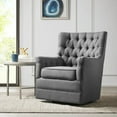 thumbnail image 3 of Madison Park Traditional Mathis Mathis Swivel Glider Chair with Gray MP103-1171, 3 of 5