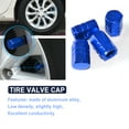 thumbnail image 3 of Linyer 4 Pieces Decorative Tire Caps Convenient Sturdy Tires Valves Cover Simple Tire Plug Covers Modifying Accessory for Modification Blue, 3 of 6