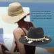 thumbnail image 4 of Minnieouse Sombrero de vaquero de paja para hombre y mujer, gorras de playa, parasol Natural, Protector de cabeza, sombreros de protección solar de ala Sombreros Negro Minnieouse AP012362-02, 4 of 6