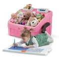 thumbnail image 5 of Step2 2-in-1 Pink Toy Storage Box & Art Lid Plastic Toy Chest, 5 of 7
