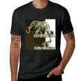 thumbnail image 2 of PIKWEEK Cute Elephant - Decorative Statue of Mother and Two Babies Hanging on the Table, Designed Shirt, Art Display, T-shirt Lover Gift Casual Breathable Men, Women, Boys, Girls, Children Black, 2 of 4