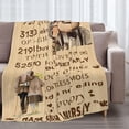 thumbnail image 2 of 60th Wedding Anniversary Blanket Gifts for Couple Parents Ideas 60"x50", 2 of 7