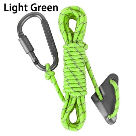 

10 Colors Multi-function Camping Equipment Wind Rope Reflective Camping Rope Tent Fixed Rope Survival Paracord Lanyard Ropes LIGHT GREEN
