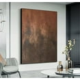 thumbnail image 6 of Wabi-Sabi Abstract Wall Art Large Brown Minimalist Painting Brown Wall Art Brown Texture Painting Brown Black Abstract Painting, 6 of 9