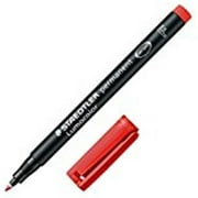 Tactical Gear ST 318-2 Lumocolor Universal Permanent Fine Pens - Red, Pack of 10