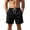 Black, variant on OIOLOYJM Mens Casual Shorts 7 inch Elastic Waist Drawstring Stretch Quick Dry Lightweight Swim Trunks Summer Beach Vacation Breathable Board Shorts Khaki L