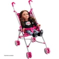 thumbnail image 2 of HUSHLILY - Baby Doll Stroller, Light Weight Foldable, with Smooth Rolling Wheels - (Pink & Black Polka Dots), 2 of 8