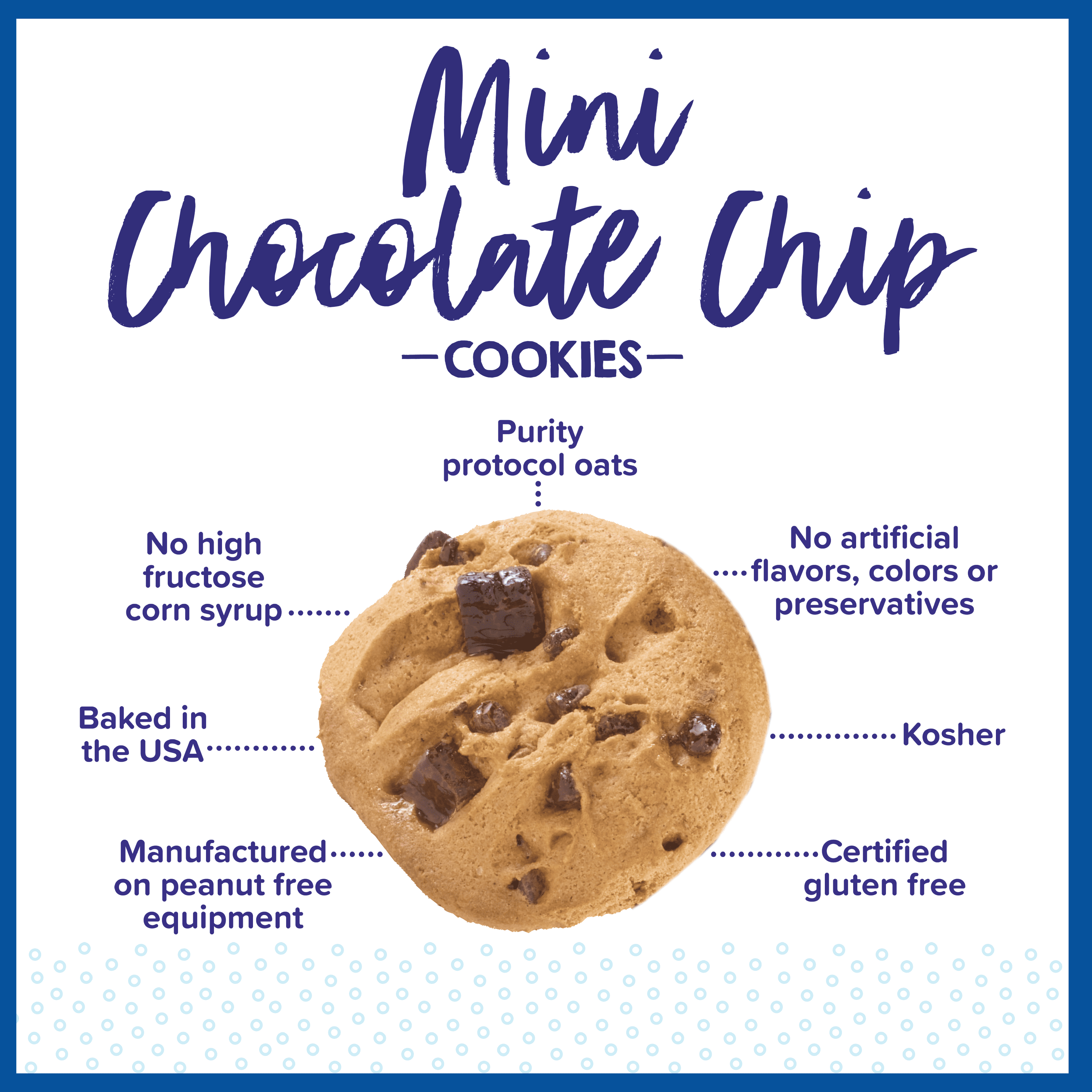 (4 pack) Goodie Girl Gluten Free Chocolate Chip Mini Cookies Snack Pack, 0.75 oz per Bag, 5 Count