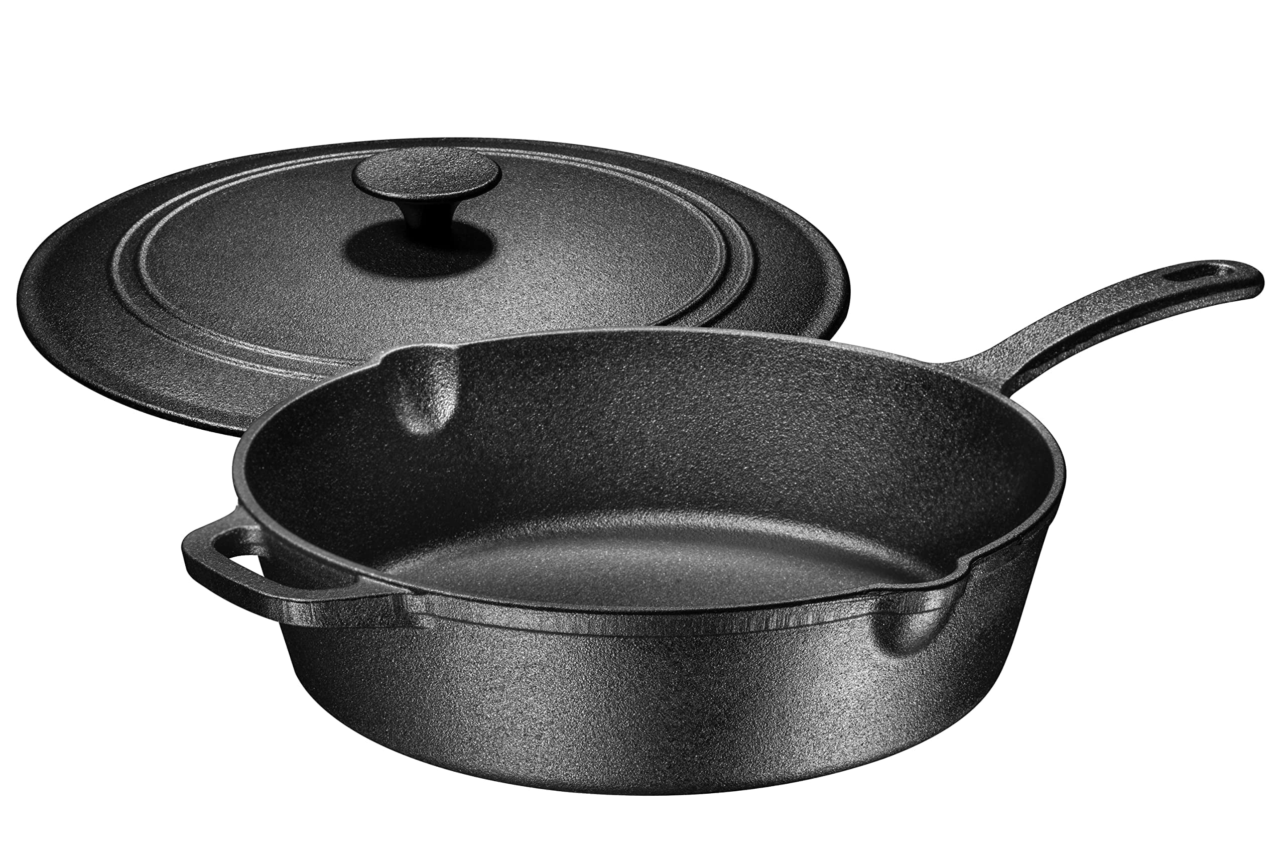 Buy Bruntmor 12'' Black Pre-seasoned Cast Iron Frying Pan, 12 Inch Oven  Safe Cast Iron Skillet, Cast Iron Grill Pan Set, Nonstick Cookware And  Bakeware For Casserole Dish Online at desertcartINDIA