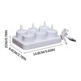 thumbnail image 3 of Luxcidy Flameless Tea Lights Candles, 6Pcs LED Tea Lights Candles with Remote Timer Battery Operated Tealight Flickering Realistic for Christmas Decor Wedding - White (A), 3 of 6