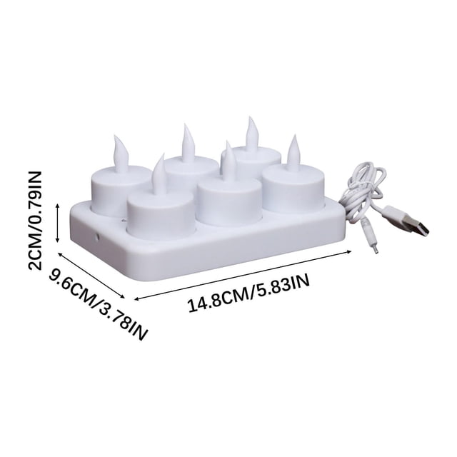 Bwiyojiz Home Decor Count 6pcs Rechargeable Tea Lights Flameless Candles with Remote LED Timer Battery Operated for Centerpiece Table Decorations, Gifts for Sisters