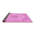 thumbnail image 2 of Ahgly Company Indoor Round Abstract Pink Modern Area Rugs, 5' Round, 2 of 4