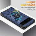 thumbnail image 3 of Nalacover Heavy Duty Case for Google Pixel 7 Pro, Hybrid Rugged PC + Soft TPU Military Grade Shockproof Cover with Rotated Ring Holder Kickstand Magnetic Car Mount Non-Slip Case, Darkblue, 3 of 8