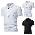 thumbnail image 6 of Sngxgn Short-Sleeve Classic Fit Mens Polo Shirt with and Polo Shirt(White,S), 6 of 8
