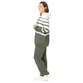 thumbnail image 3 of Woman Within Plus Size Striped Full Zip Jacket Set, 3 of 4