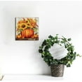 thumbnail image 2 of JRXY Fall Wall Art Canvas Pumpkin Decor Rustic Farmhouse Sunflower Pictures 16x16 12x12 in, 2 of 4