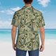 thumbnail image 4 of Fotbe Tropical Plants Green Camisa Hawaiana para Hombre Unisex – Camisa Casual de Verano con Botones de Manga Corta de Algodón y Lino,Small, 4 of 7
