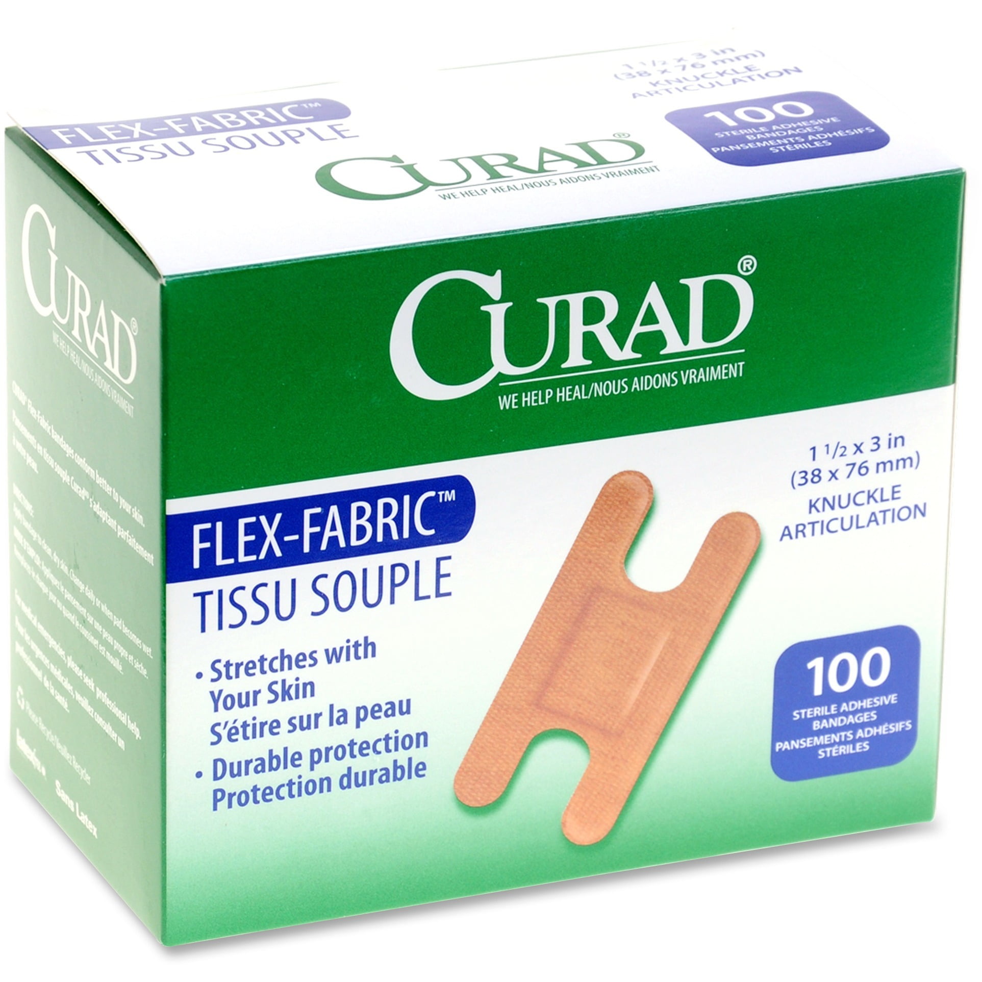 Medline, MIINON25510, Woven Adhesive Bandages, 100 / Box, Tan