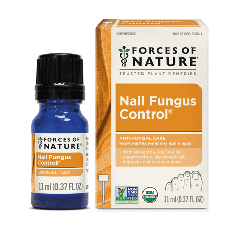 Nail Fungus Control 11ml w/Brush, Organic Antifungal Restores Cracked, Dry, Nails Damaged by Fungus
