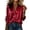 Wine #025, variant on Satin Blouses for Women Dressy Casual Button Down 3/4 Sleeve Shirts Business Work Tunic Tops Lapel Collared Office Shirt Pink S