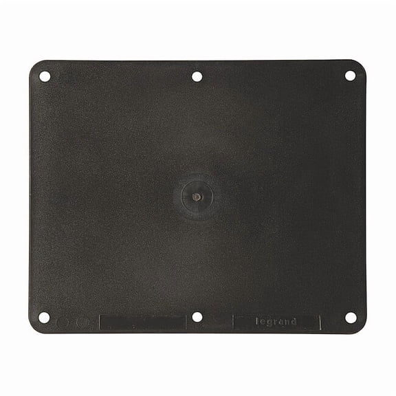 Legrand Box Cover, Outlet Box Type, 2 Gang, Thermoplastic 3265BK