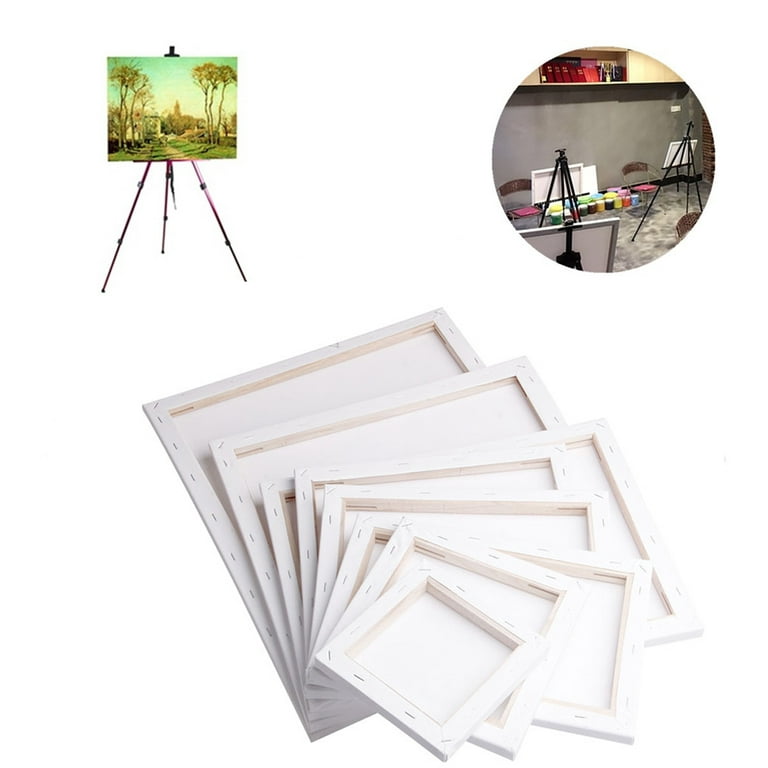1pc Small Art Board White Blank Square Artist Canvas Solid Wooden Board  Frame Primed For Oil
