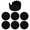 Black, variant on Coasters for Drinks, Silicone Coasters Set of 6 with ABS Holder, Outdoor Coaster for Coffee Table, Non-Slip Rubber Table Cup Mat Desk, Heat Resistant & Scratch-Proof
