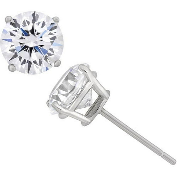 Forever New White CZ Sterling Silver 5mm Stud Earrings