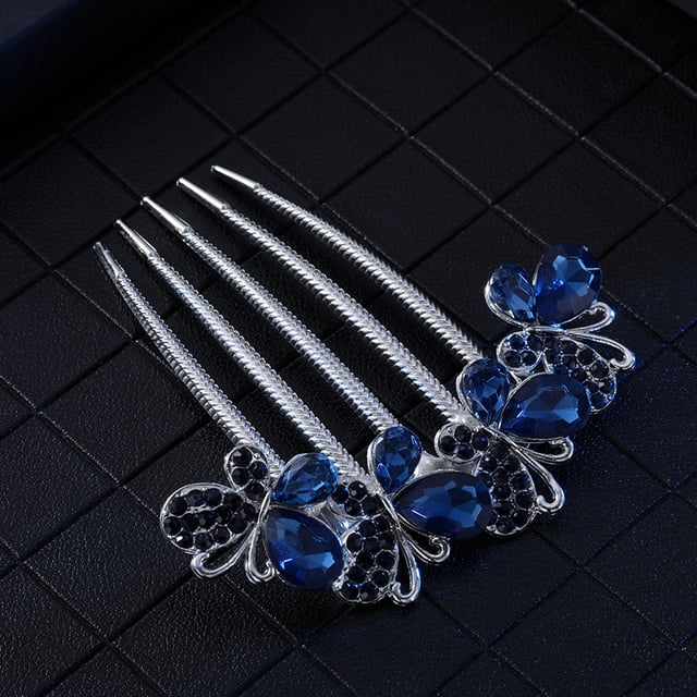 Peineta con diamantes de imitación, horquilla para el pelo, tocado, peine para peinado recogido, accesorios para el cabello, accesorios para el cabello para mujeres adultas, accesorios para rizador