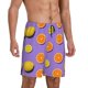 thumbnail image 2 of Balery Yellow Lemon And Orange Pantalones cortos de pijama de punto de algodón para hombre con cinturilla y bolsillos-3X-Large, 2 of 6