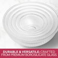 thumbnail image 7 of COOK WITH COLOR Glass Mixing Bowls with Lids for Baking and Meal Prep, Fluted Rose, 12-Piece, 7 of 7