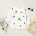 thumbnail image 2 of Icvfdpl Kids Girls Romper Jumpsuit Boy Star Pattern Knit Sweater Sweatshirt Long Sleeve Bodysuit Warm Fall Winter Clothes 0-24 Months Charming Wear For Baby, 2 of 9