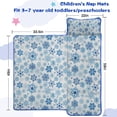 thumbnail image 5 of Blue Christmas Snowflake Pattern Toddler Nap Mats for Kids Preschool,59"x22" Sleeping Mat Bag or Kids,Toddler Sleeping Bag,Toddler Nap Mat or Daycare, 5 of 6