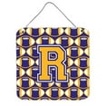 thumbnail image 1 of Carolines Treasures CJ1064-RDS66 Lettre R Football Violet & or Mur Ou Porte Suspendus Imprimés, 1 of 1