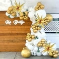 thumbnail image 4 of White Sand Metallic Champagne Gold Balloons Garland Arch Kit,152PCS White Nude Balloons with Clear Balloons for Birthday Boho Wedding Baby Shower Bridal Shower Engagement Anniversary Decorations, 4 of 5