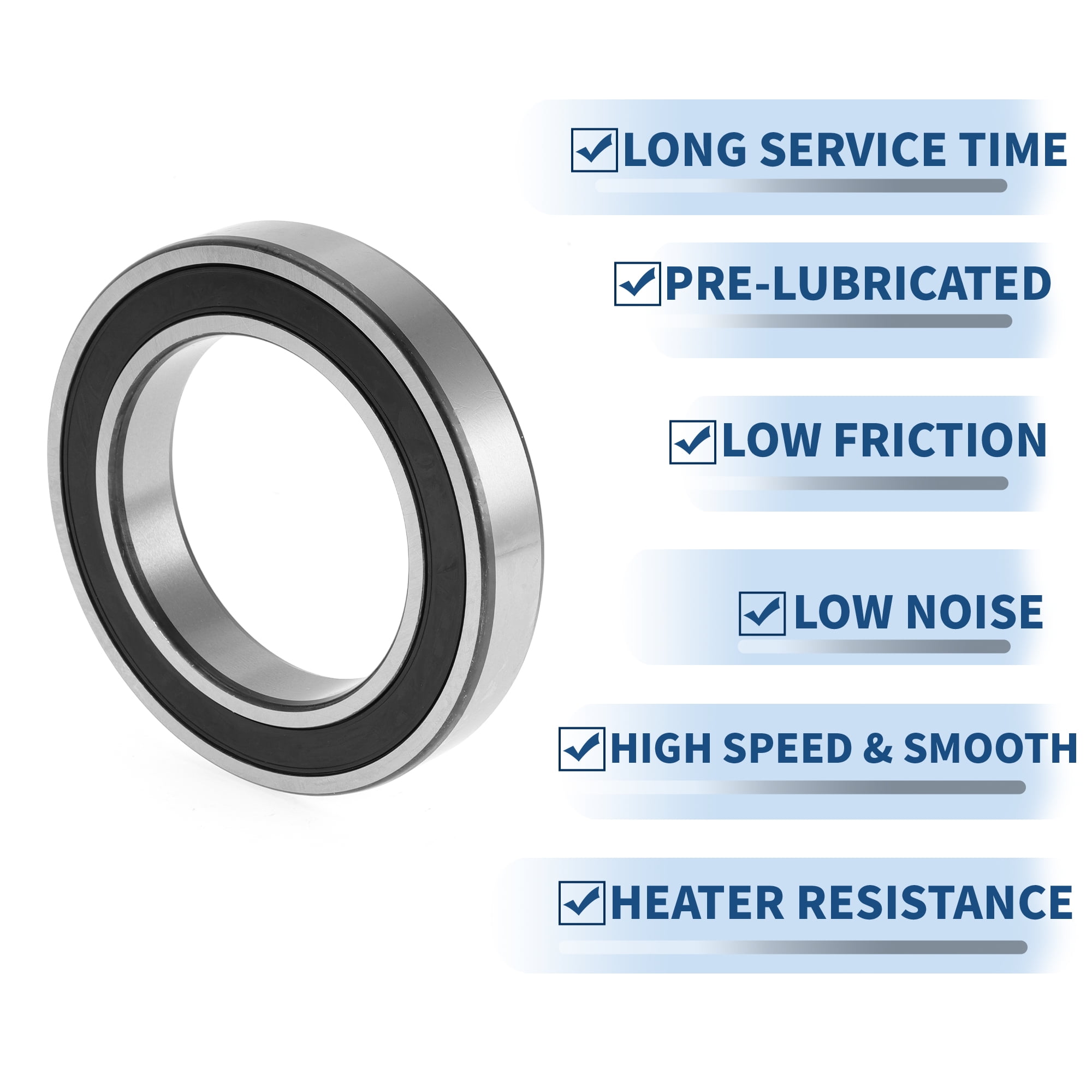Unique Bargains 6015DDU Deep Groove Ball Bearings 75x115x20mm 1 Pc Lubricated Bearings Scooter Skateboard Wheel