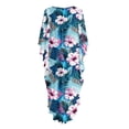 thumbnail image 7 of XYZCANDO Hibiscus Kaftan Dresses for Women V Neck Batwing Sleeves Swimsuit Coverup Oversized Beach Cover Ups Loungewear Maxi Dress Hawaiian Robe for Vacation & Outdoor, 7 of 7