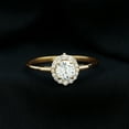 thumbnail image 3 of Rosec Jewels Lab Grown Diamond Halo Engagement Ring - EF-VS Quality Certified, 18K Yellow Gold, US 12.50, 3 of 9