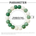 thumbnail image 2 of Paquete de 2 pulseras elásticas unisex con cuentas de piedras preciosas, regalo para mujeres, hombres y adolescentes, cuentas de 10 x 9 mm, 2 of 5