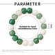 thumbnail image 2 of Paquete de 2 pulseras elásticas unisex con cuentas de piedras preciosas, regalo para mujeres, hombres y adolescentes, cuentas de 10 x 9 mm, 2 of 5