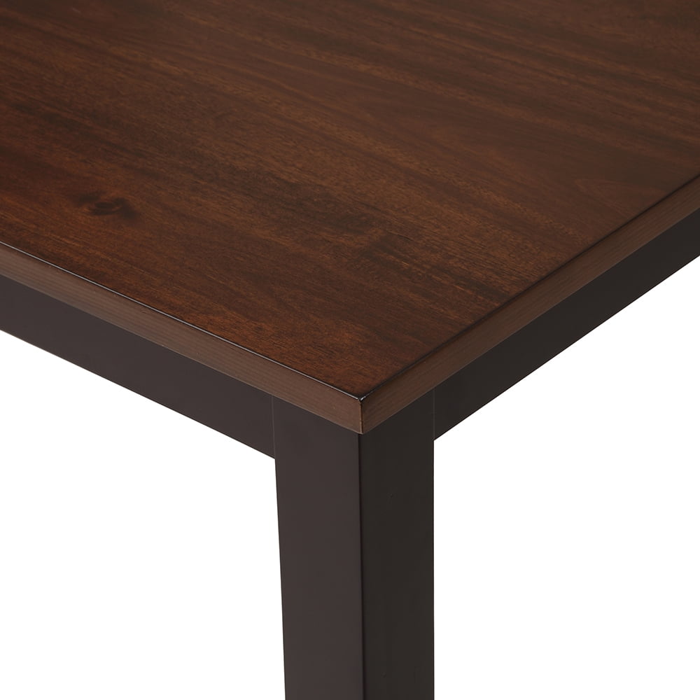 Kepooman 5-Piece Wooden Dining Table Set, Black & Cherry Kepooman 5-Piece Wooden Dining Table Set, Black & Cherry