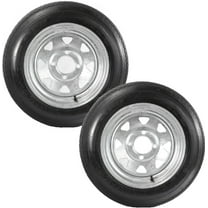 eCustomrim 2-Pk Equipment Utility Trailer Tires Rims 4.80x12 12 in. Load B 4 Lug GS Wheel