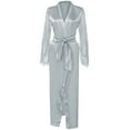 thumbnail image 6 of Weiqiqre Pajamas for Women Set Satin Kimono Robe for Bridesmaid and Bride Wedding Party Getting Ready Short Robe, 6 of 9