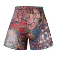 thumbnail image 4 of Women's Floral Print Drawstring Casual Shorts – Comfy Elastic Waist Bottoms in S-XXL, Versatile Summer Loose Fit Pants for Vacation Travel Workout, 4 of 4