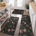 thumbnail image 2 of Red Mushroom Fern Black Pattern Kitchen Rugs Sets Of 3,Kitchen Runner Rugs Non Skid Washable,Decorative Kitchen Floor Mats for Kitchen,Sink,Laundry,17"x30"+ 17"x47" + 17"x59", 2 of 6