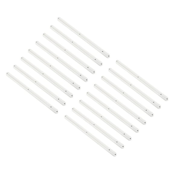 Drawer Slides, 16Pcs 300mm - Plastic Drawer Rails, Side Mounted Grooved Guide Rails for Cabinet Drawers Bedside Tables Wardrobe Dressers (White)