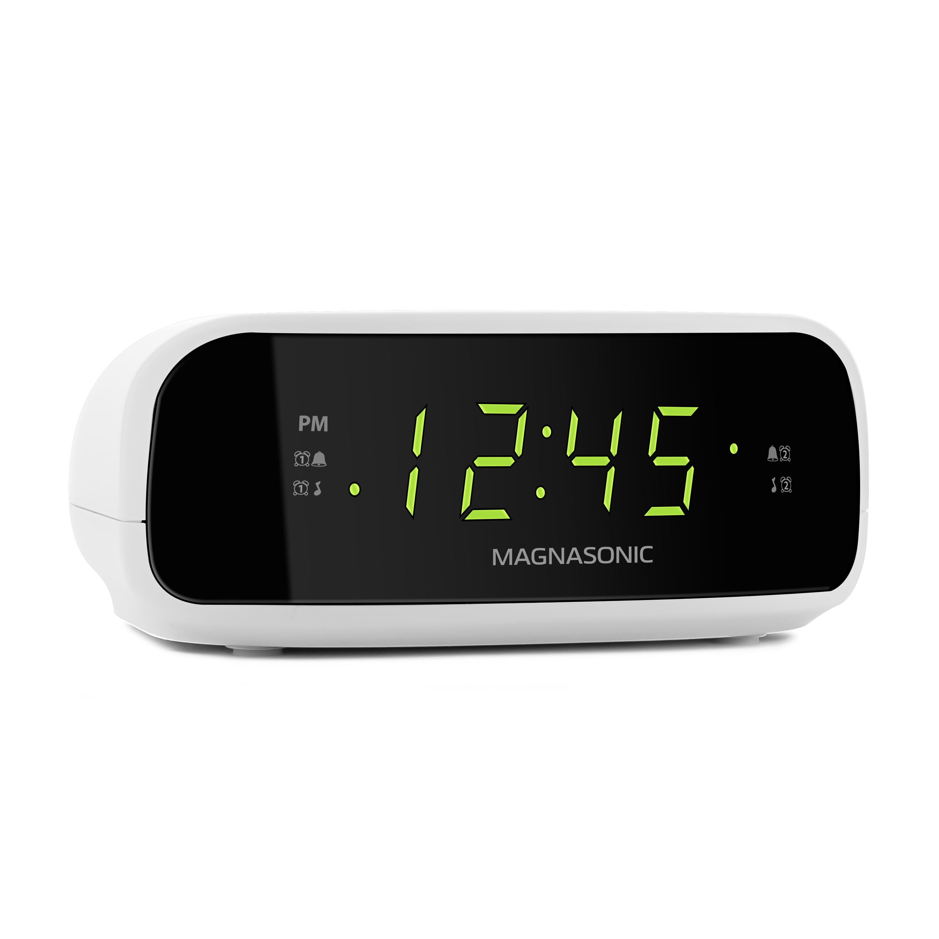 Magnasonic Digital AM/FM Clock Radio with Battery Backup, Dual Alarm, Sleep & Snooze Functions, Display Dimming Option (EAAC201)