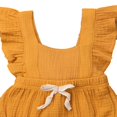 thumbnail image 3 of Baby Girls Romper Solid Color Ruffle Sleeveless Backless+Headband Outfits Clothes, 3 of 5